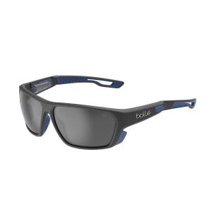 Black Matte Blue Bollé AIRFIN Sport Sunglasses | RCJZES-954