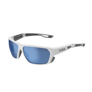 White Matte Grey Bollé AIRFIN Sport Sunglasses | WXRSGH-329