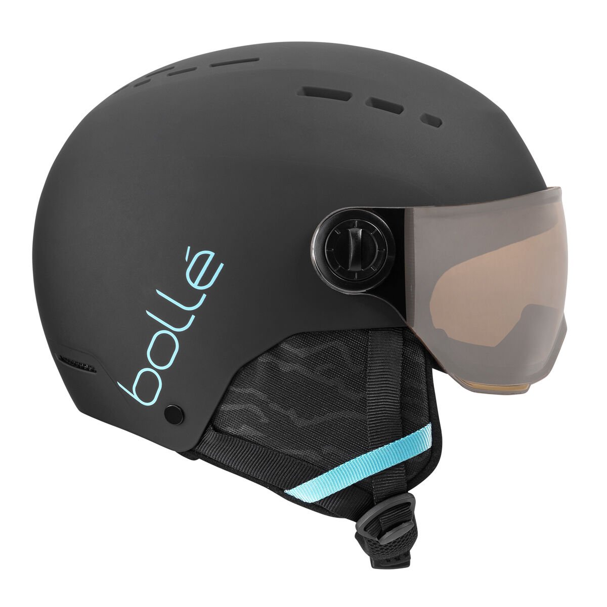 Black Blue Matte Bollé QUIZ VISOR Ski Helmets | VZQDNC-964