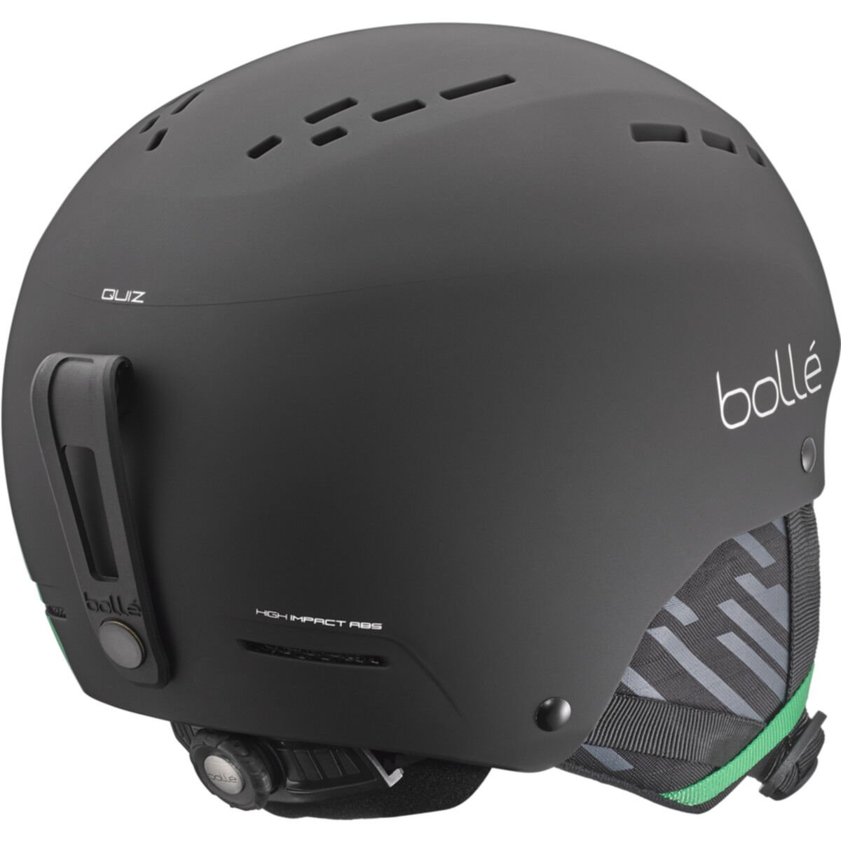 Black Green Matte Bollé QUIZ Ski Helmets | NUWDYL-852