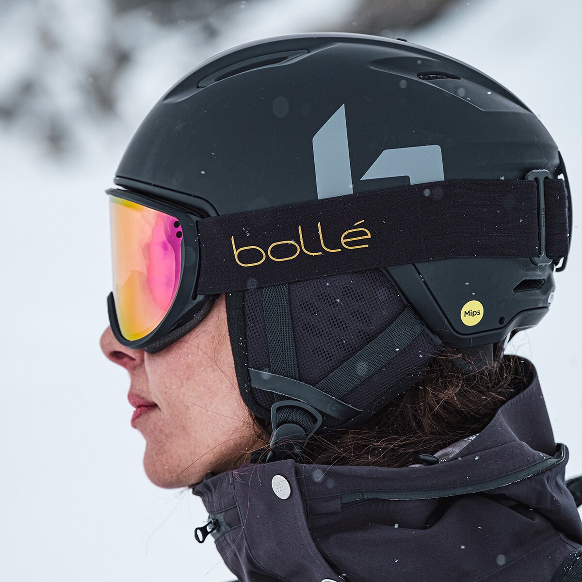 Black Matte Bollé ATMOS MIPS Ski Helmets | TAPZIO-018