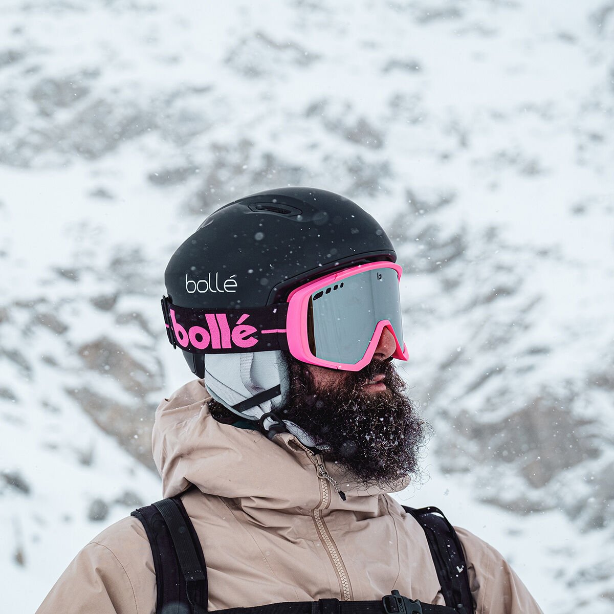 Black Matte Bollé ATMOS PURE Ski Helmets | GRFQSY-691