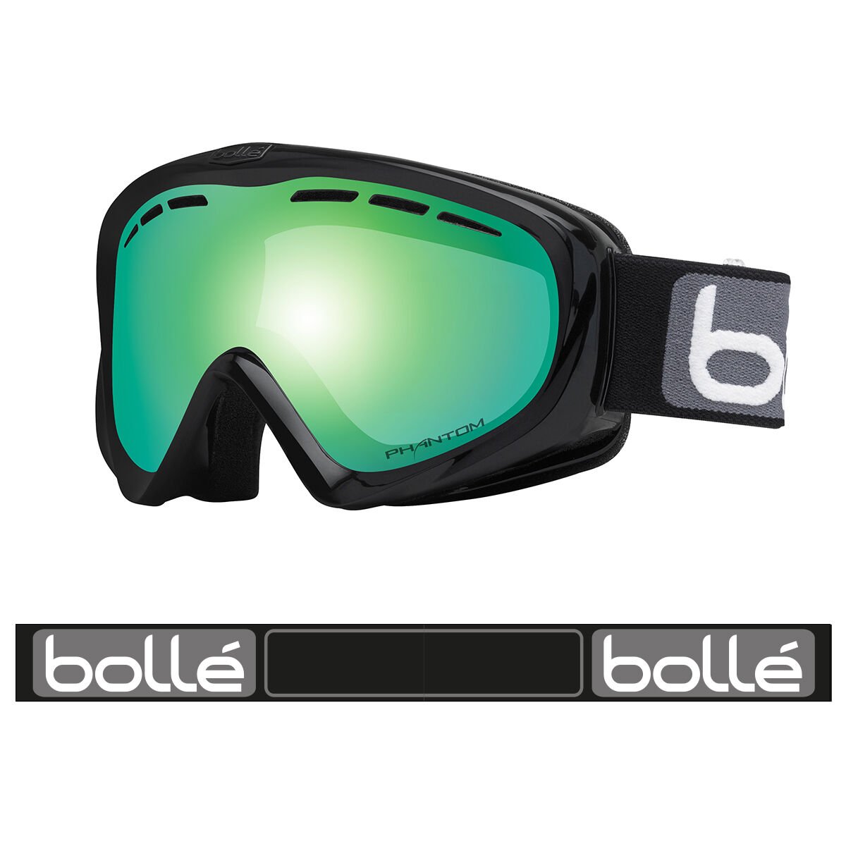 Black Matte Bollé Y6 OTG Ski Goggles | TCIVFG-045