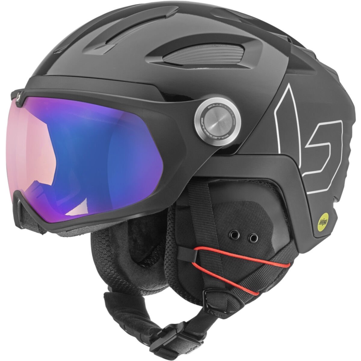 Black Shiny Bollé V-RYFT MIPS Ski Helmets | BCWAUM-549