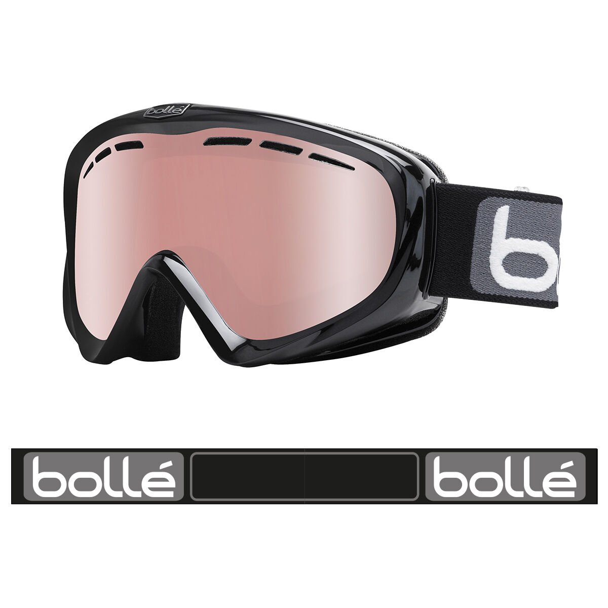 Black Shiny Bollé Y6 OTG Ski Goggles | YXWPFR-389