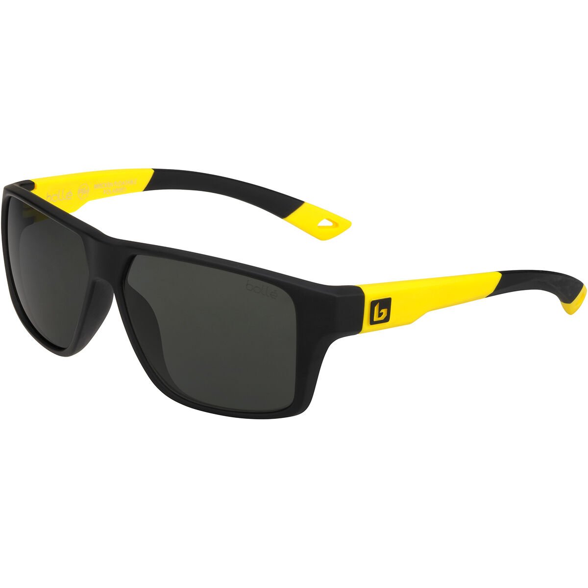 Black Yellow Matte Bollé BRECKEN FLOATABLE Sport Sunglasses | PYTARQ-078