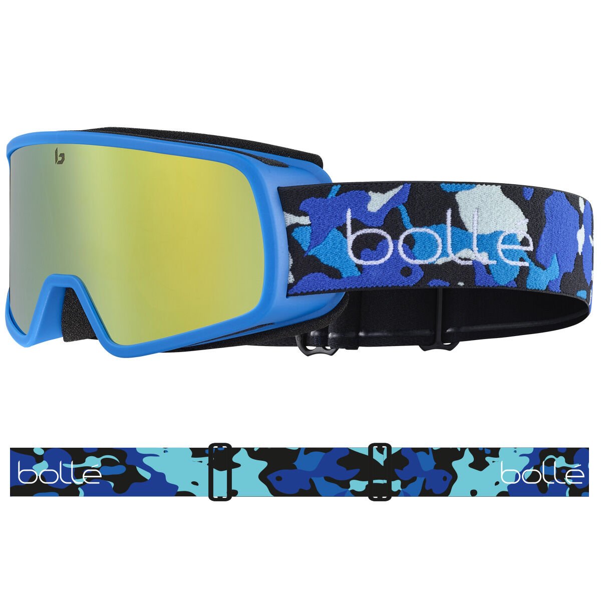 Blue Camo Matte Bollé NEVADA JR Ski Goggles | WXHNGL-731