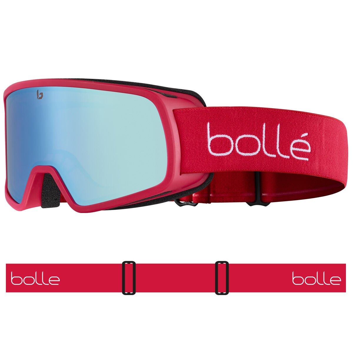 Carmine Red Matte Bollé NEVADA JR Ski Goggles | VSCNMI-846