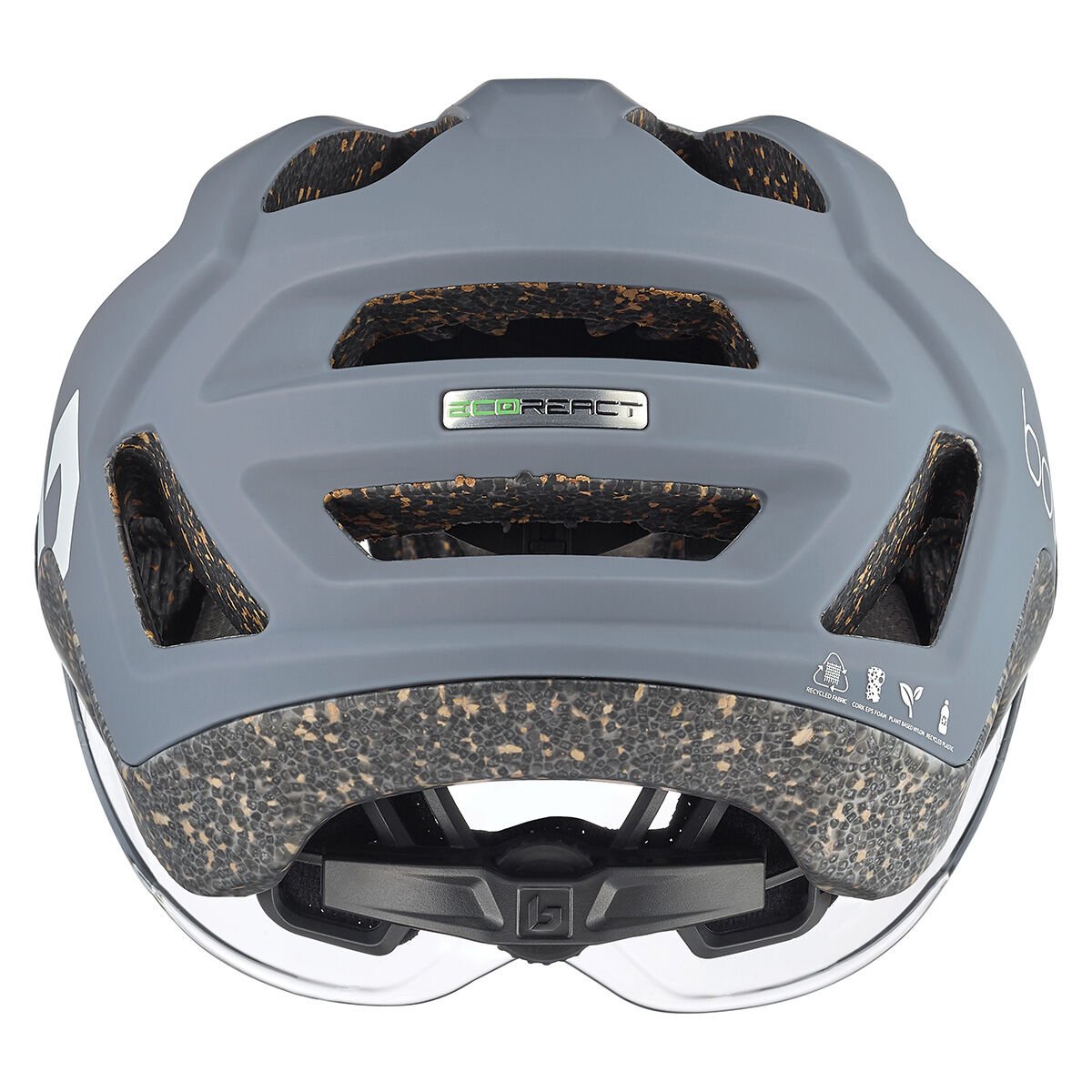 Cool Grey Matte Bollé REACT VISOR Bike Helmets | QYHOFG-593