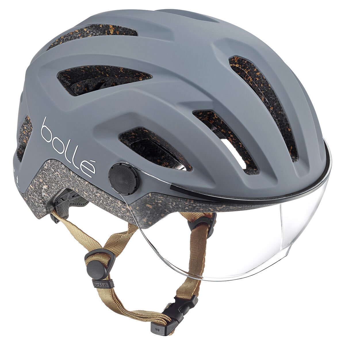 Cool Grey Matte Bollé REACT VISOR Bike Helmets | QYHOFG-593