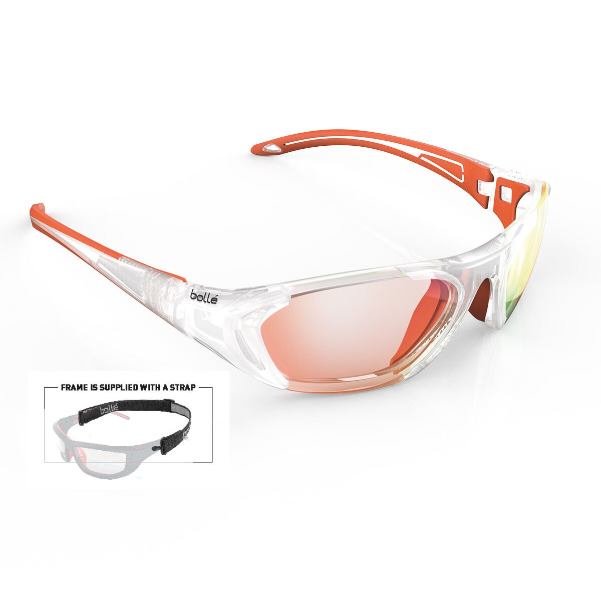 Crystal Orange Matte Bollé FIELD Sport Sunglasses | QYXGIF-420