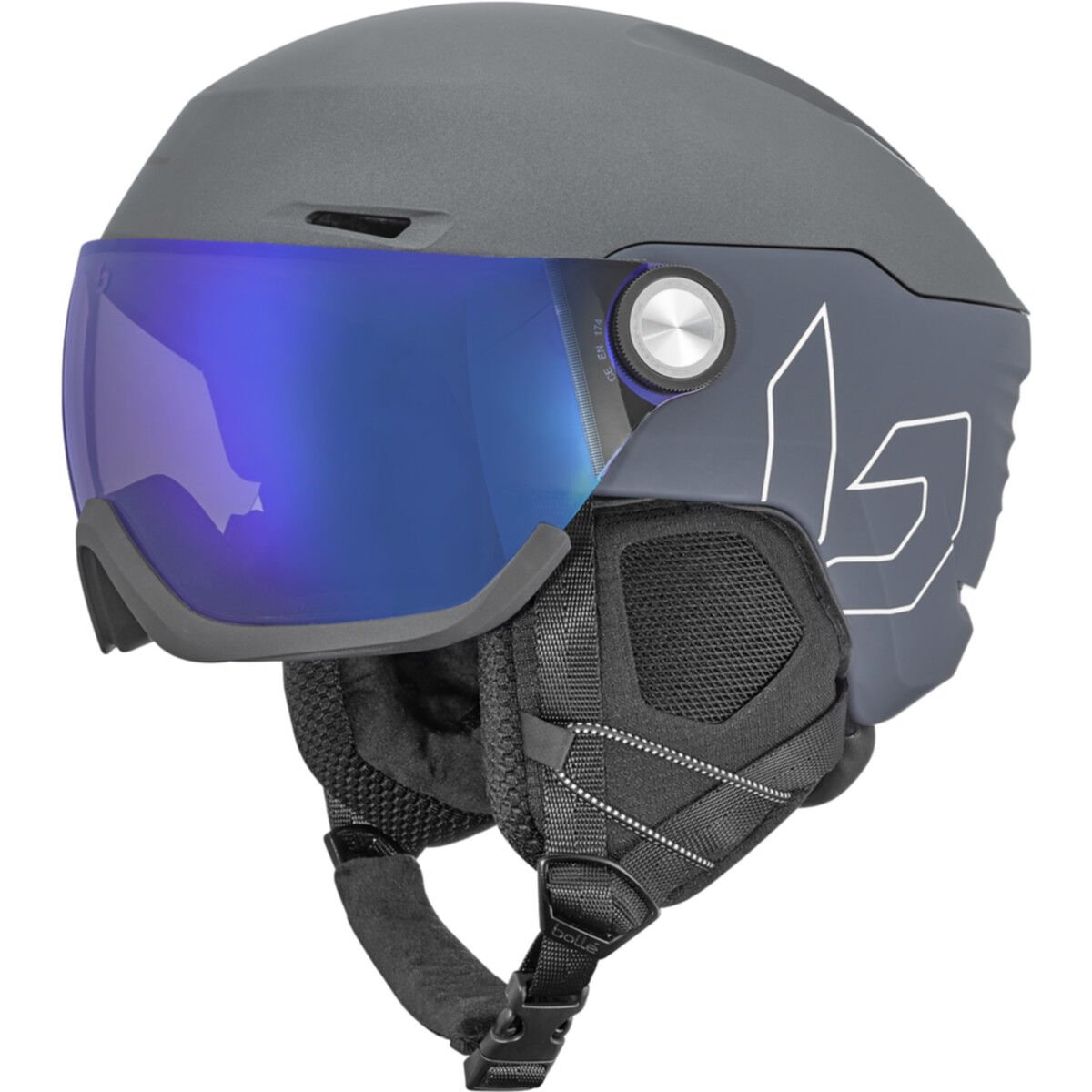 Grey Matte Bollé V-RYFT PURE Ski Helmets | EFDMTP-325