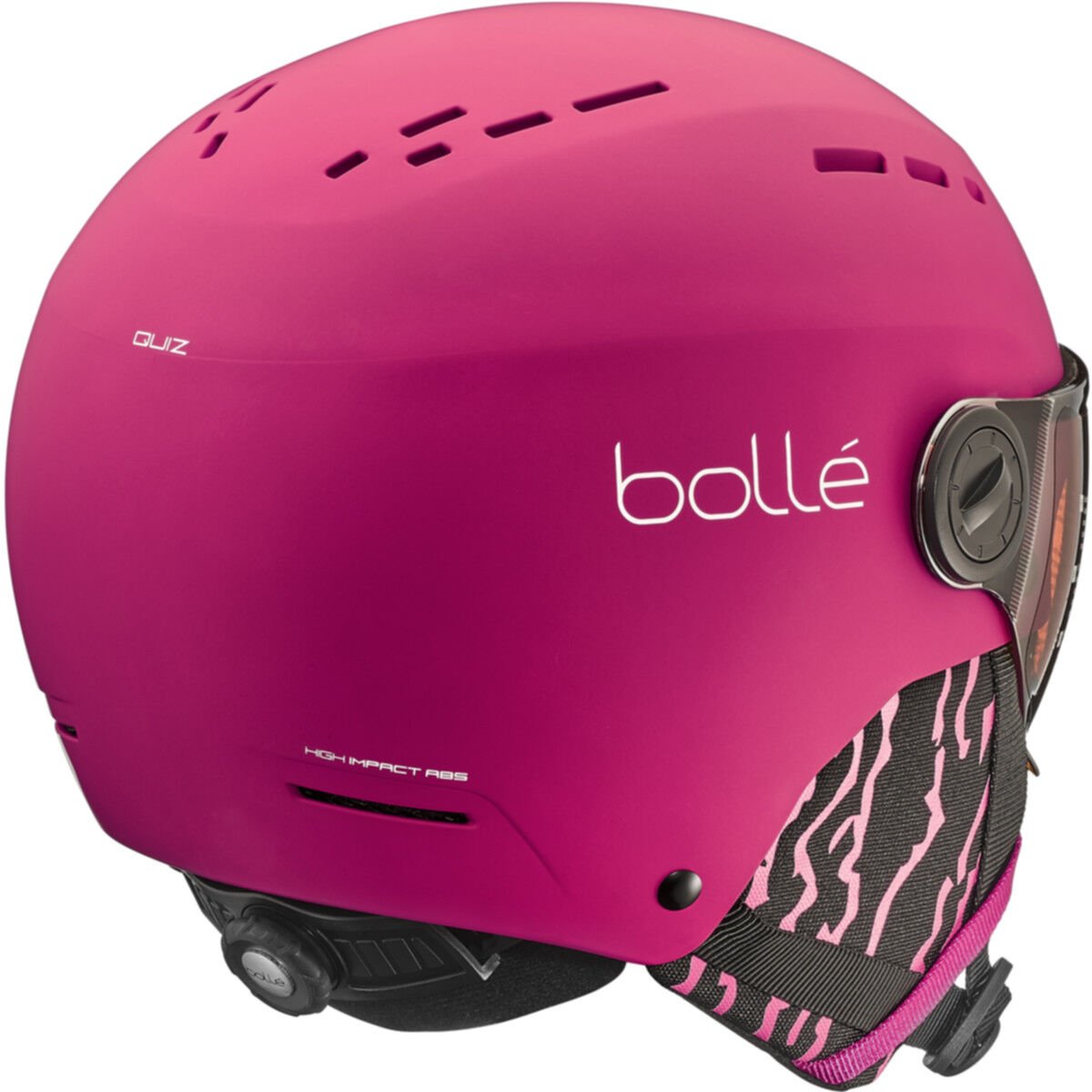 Hot Pink Matte Bollé QUIZ VISOR Ski Helmets | FOPZCX-941