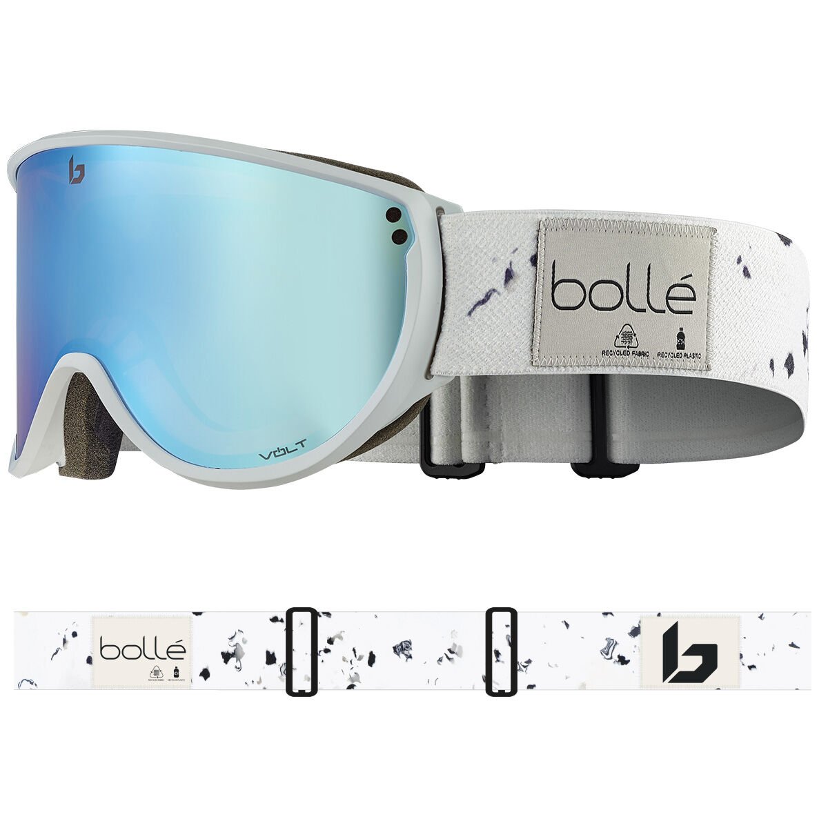 Ice White Matte Bollé BLANCA Ski Goggles | YGCJVT-873