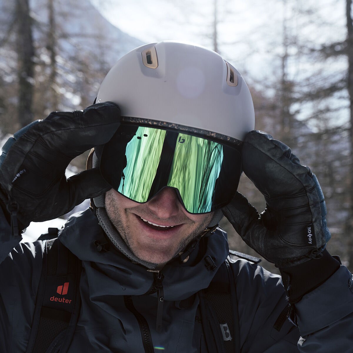 Ice White Matte Bollé ECO ATMOS Ski Helmets | KXLHUT-710