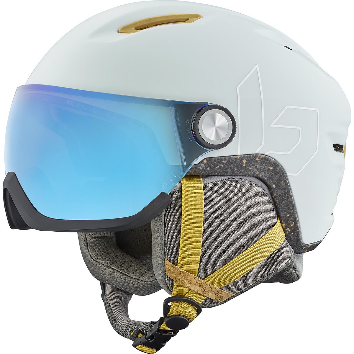 Ice White Matte Bollé ECO V-ATMOS Ski Helmets | VNFACJ-765