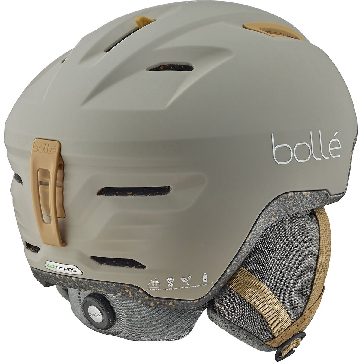 Oatmeal Matte Bollé ECO ATMOS Ski Helmets | NIVDMU-346