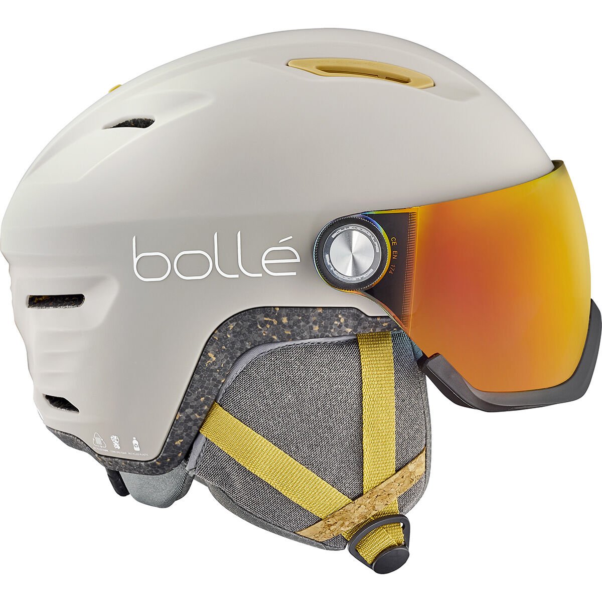 Oatmeal Matte Bollé ECO V-ATMOS Ski Helmets | HMFBLD-234