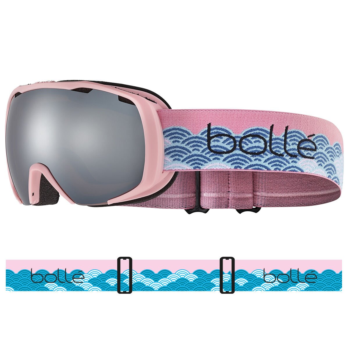 Pink Matte Bollé ROYAL Ski Goggles | WMKQNU-107