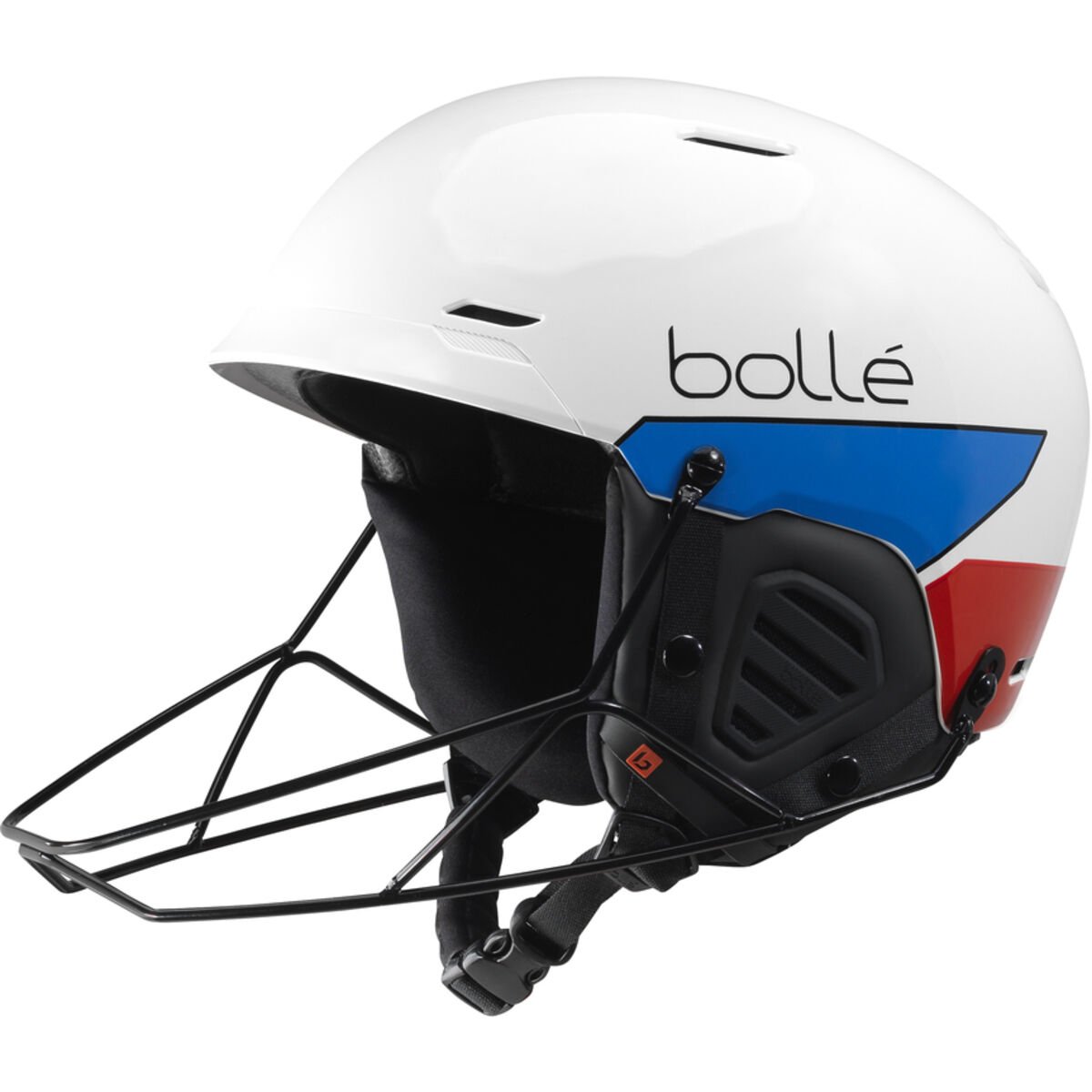 Race White Blue Shiny Bollé MUTE Ski Helmets | OBMUSX-531