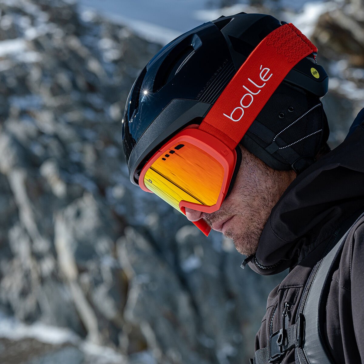 Red Matte Bollé MAMMOTH Ski Goggles | IOWEUL-408