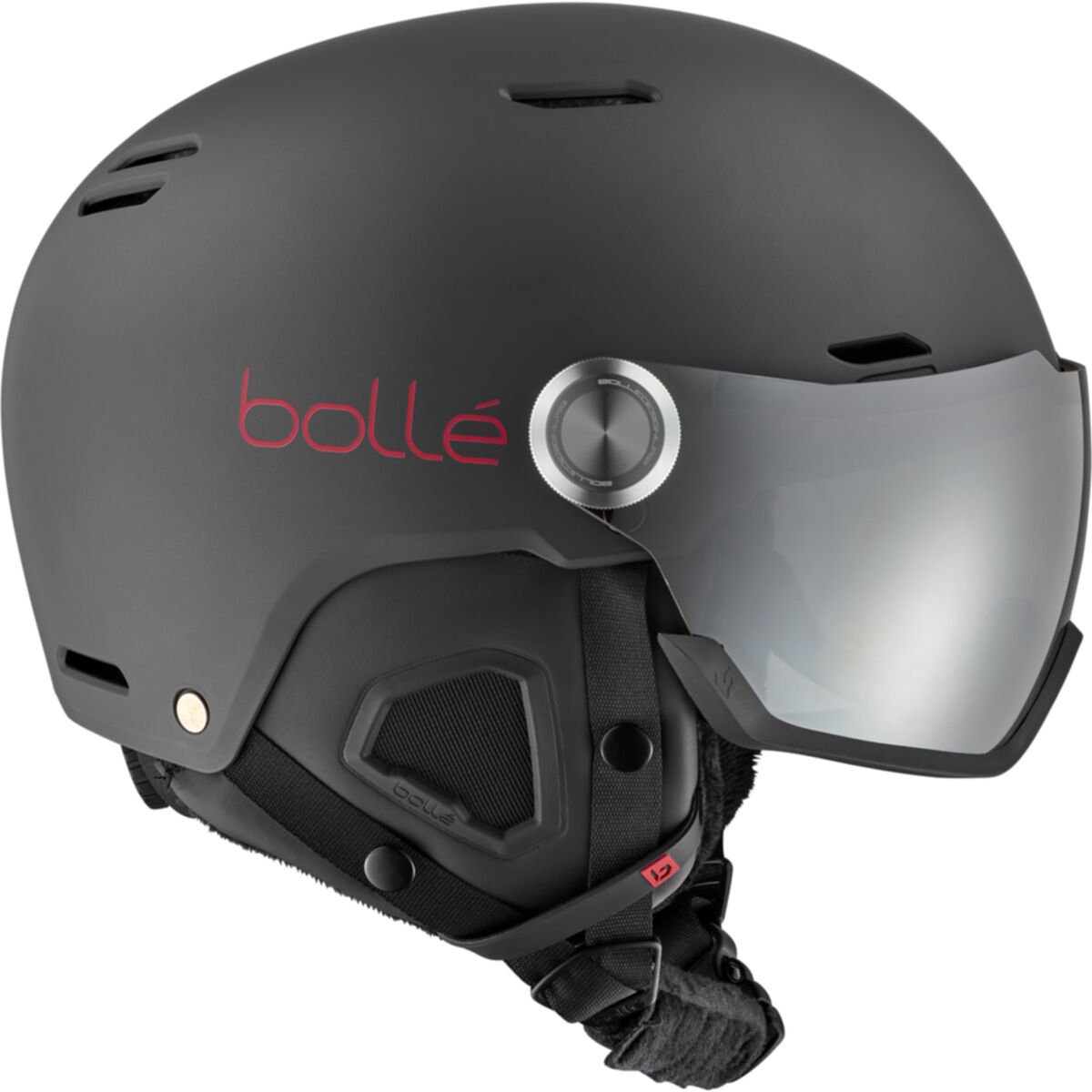 Titanium Red Matte Bollé MIGHT VISOR Ski Helmets | OKVGMQ-853