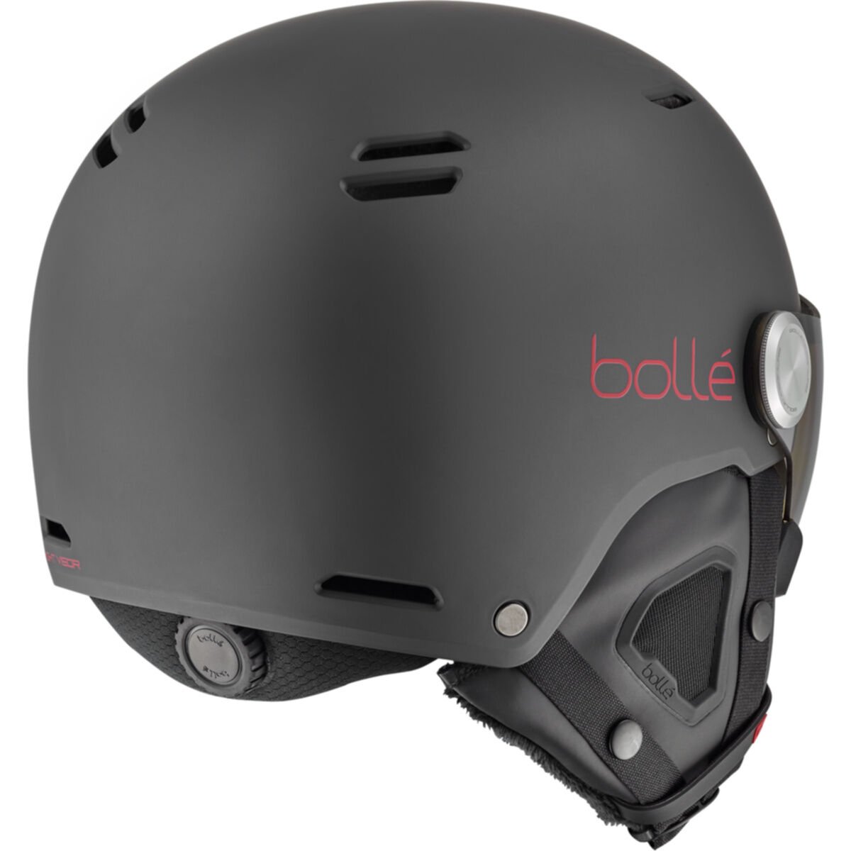 Titanium Red Matte Bollé MIGHT VISOR Ski Helmets | OKVGMQ-853