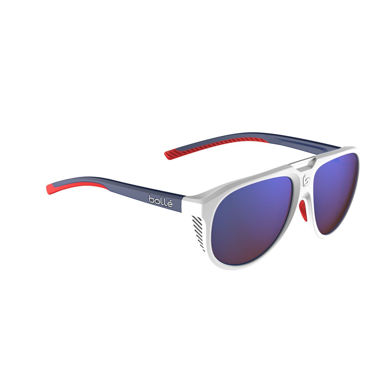 White Blue Red Matte Bollé EUPHORIA Lifestyle Sunglasses | EPLVRC-457