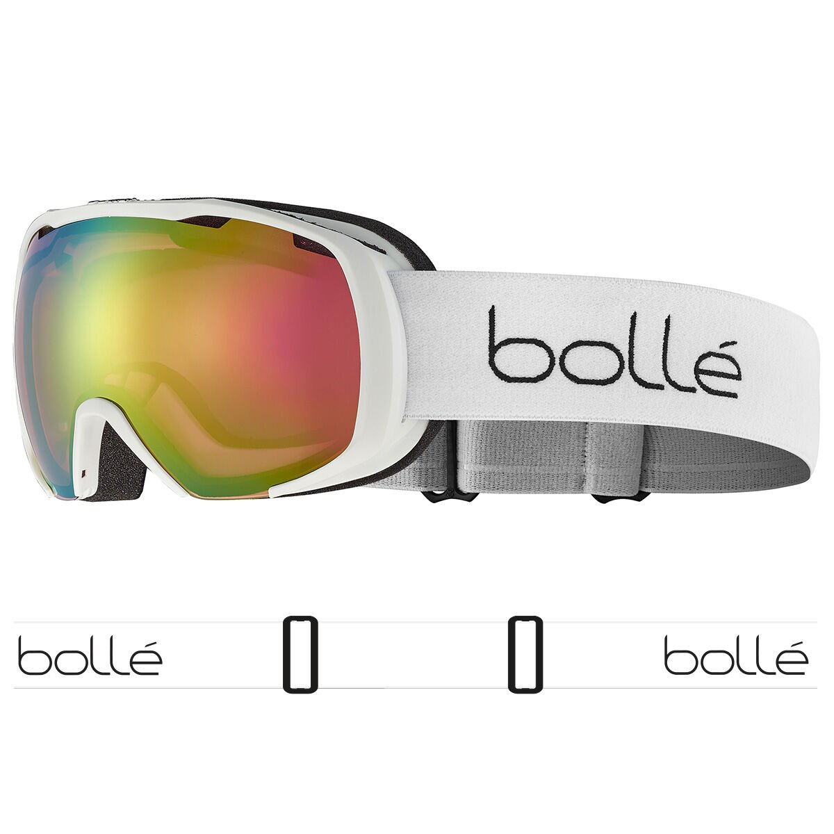 White Matte Bollé ROYAL Ski Goggles | KRZWUT-502