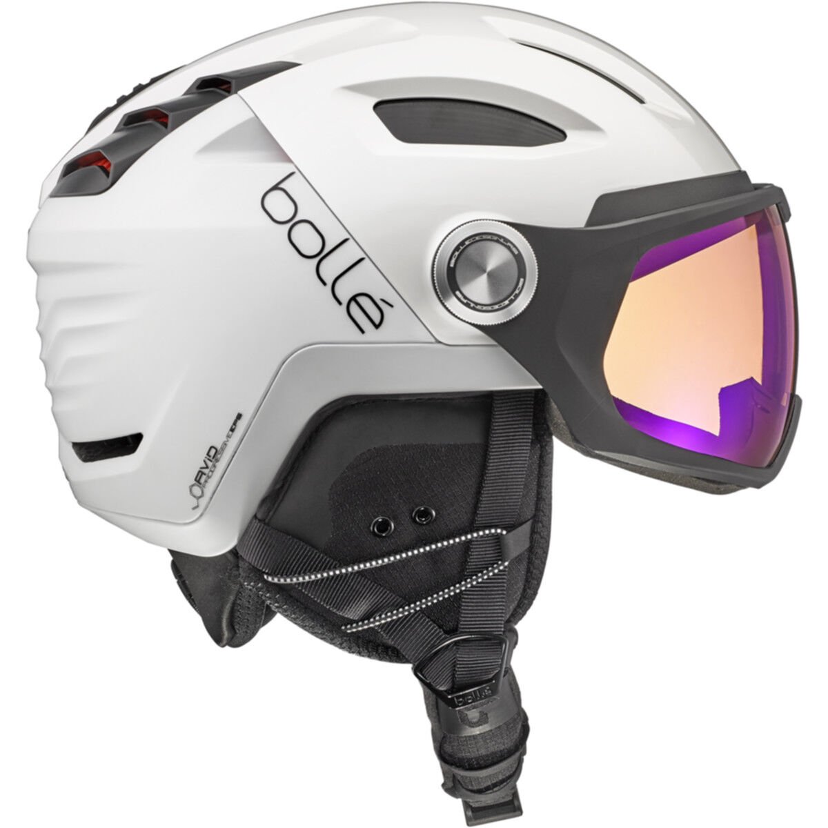 White Pearl Shiny Bollé V-RYFT MIPS Ski Helmets | YNGKXO-735