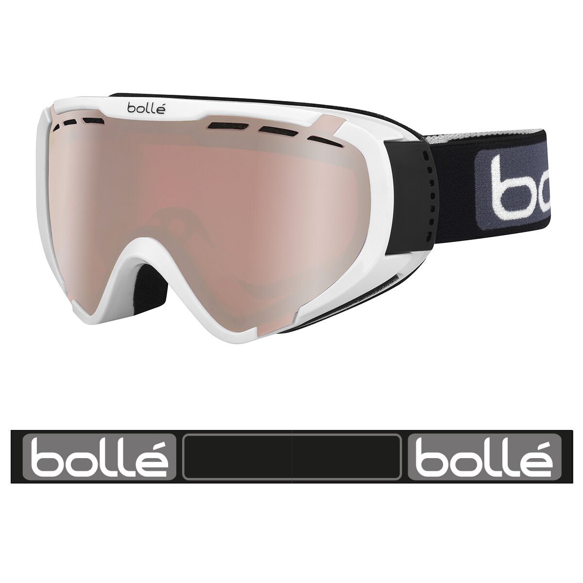 White Shiny Bollé EXPLORER OTG Ski Goggles | HMKIOL-684