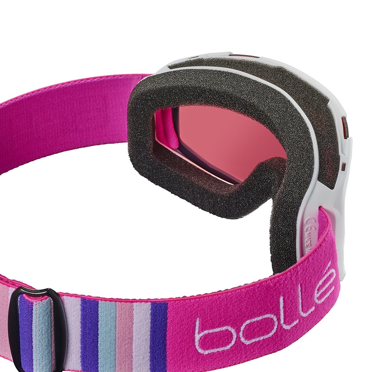 White & Pink Matte Bollé ROCKET Ski Goggles | JABEYH-178